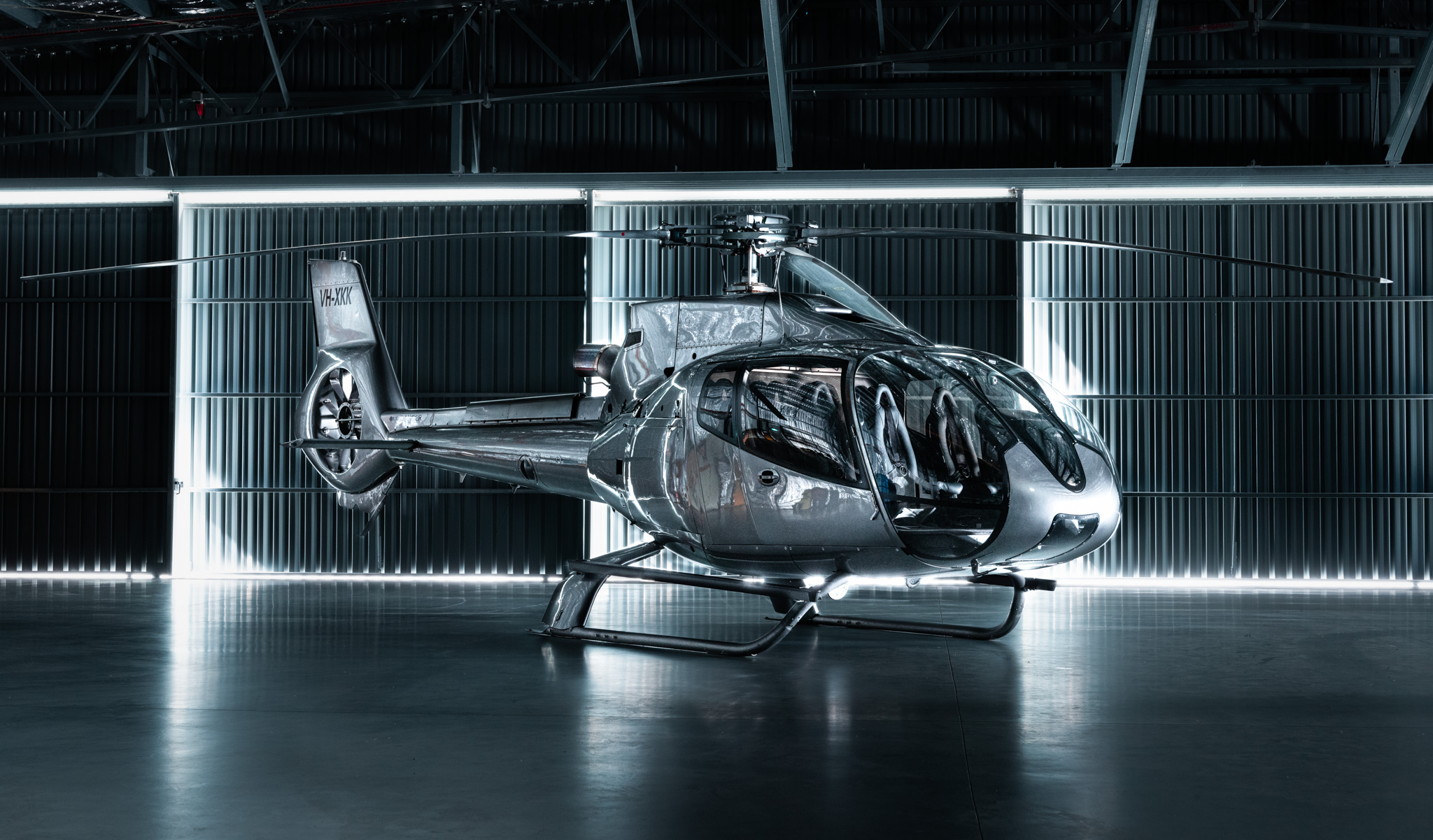 EC130 with Cabin Lights | Helicopter Charters Gold Coast, Brisbane, Northern NSW